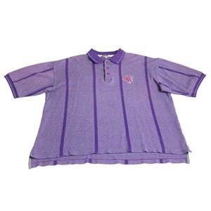 Vintage NoLogo Tonix Texas SFA‎ Polo Shirt Mens XL Purple Short Sleeve 80s 90s